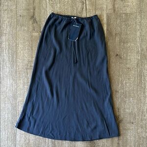 NWT Brandy Melville Navy Blue A-Line Midi/Maxi Skirt size S Italian